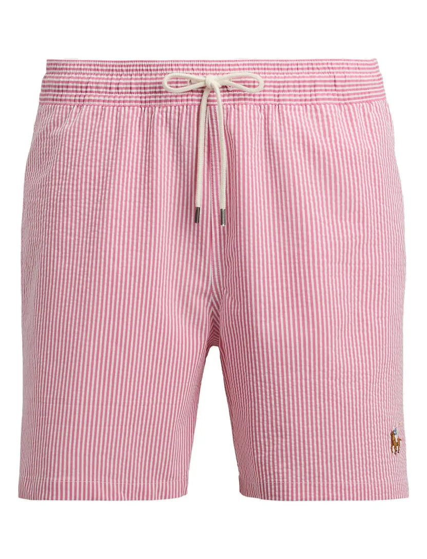 Roze witte gestreepte zwembroek Polo Ralph Lauren