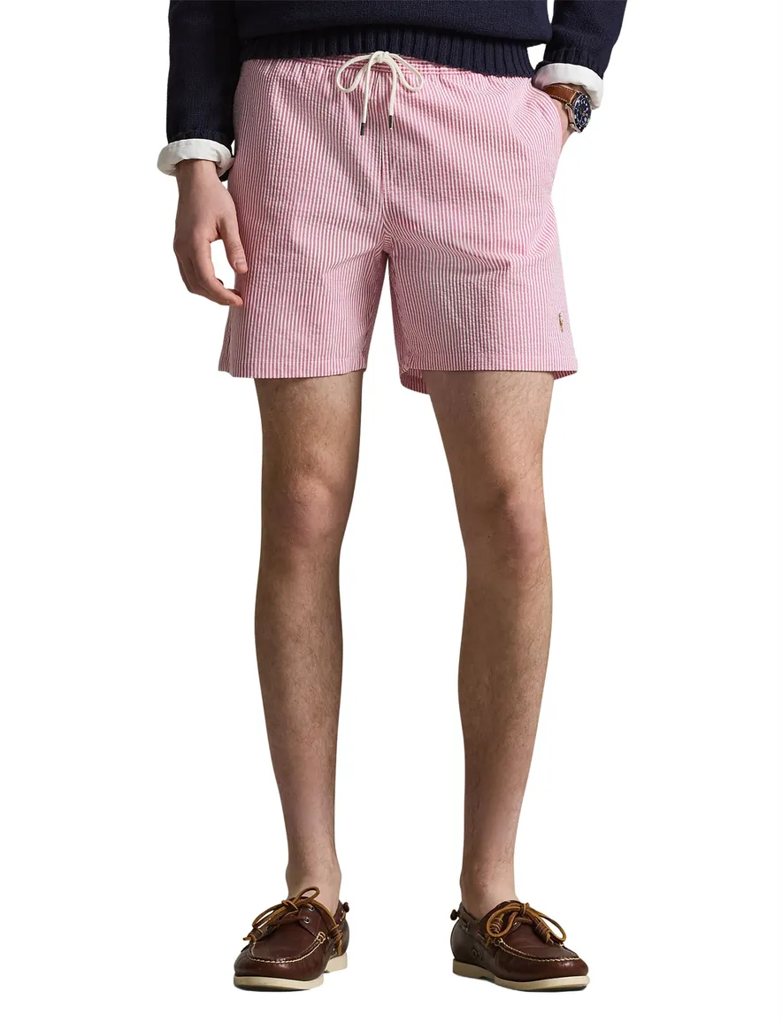 Zwembroek elastische band Polo Ralph Lauren roze strepen