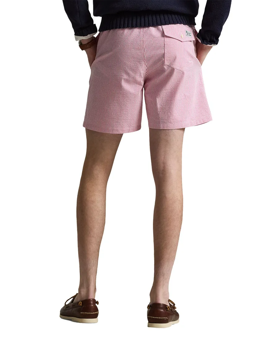 Roze witte gestreepte zwembroek Polo Ralph Lauren
