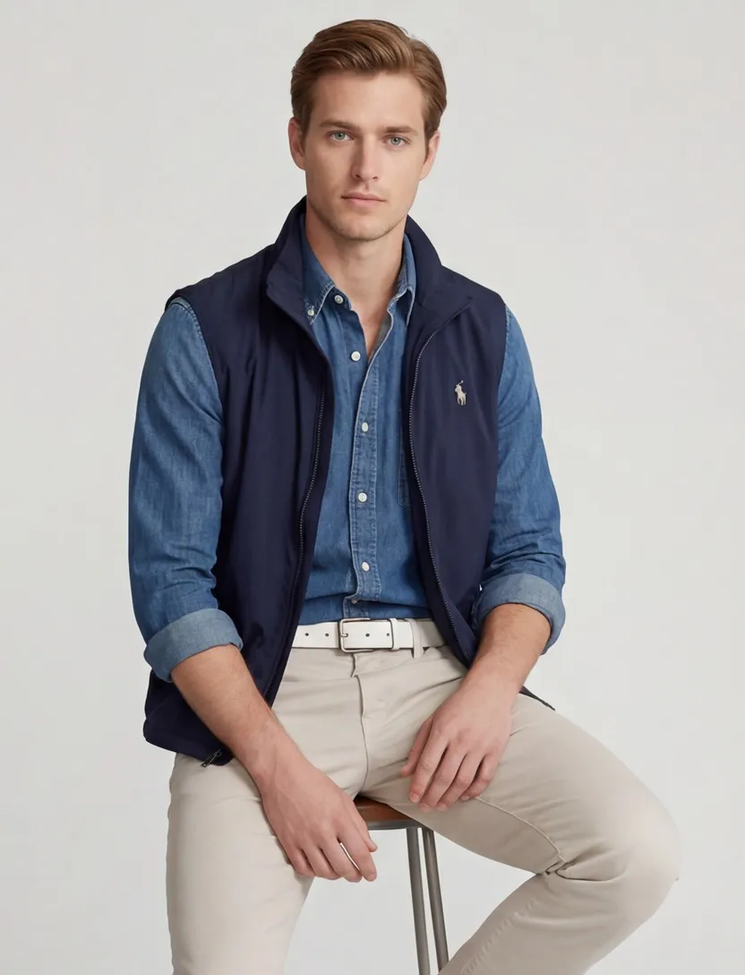 Navy bodywarmer Ralph Lauren