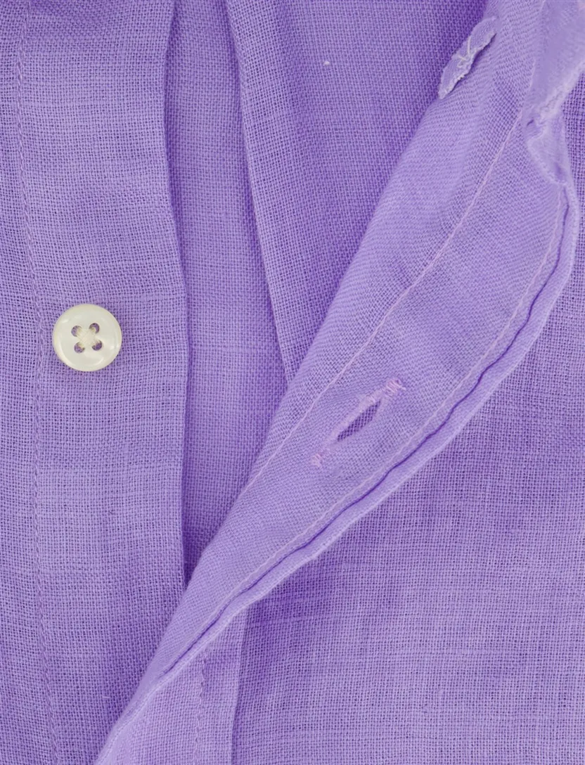 Overhemd paars Polo Ralph Lauren linnen normale fit