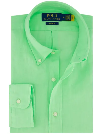 Polo Ralph Lauren Polo Ralph Lauren overhemd neon groen linnen