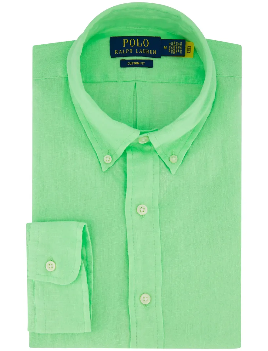 Polo Ralph Lauren overhemd groen custom fit