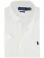 Overhemd Polo Ralph Lauren Slim Fit wit linnen effen korte mouw