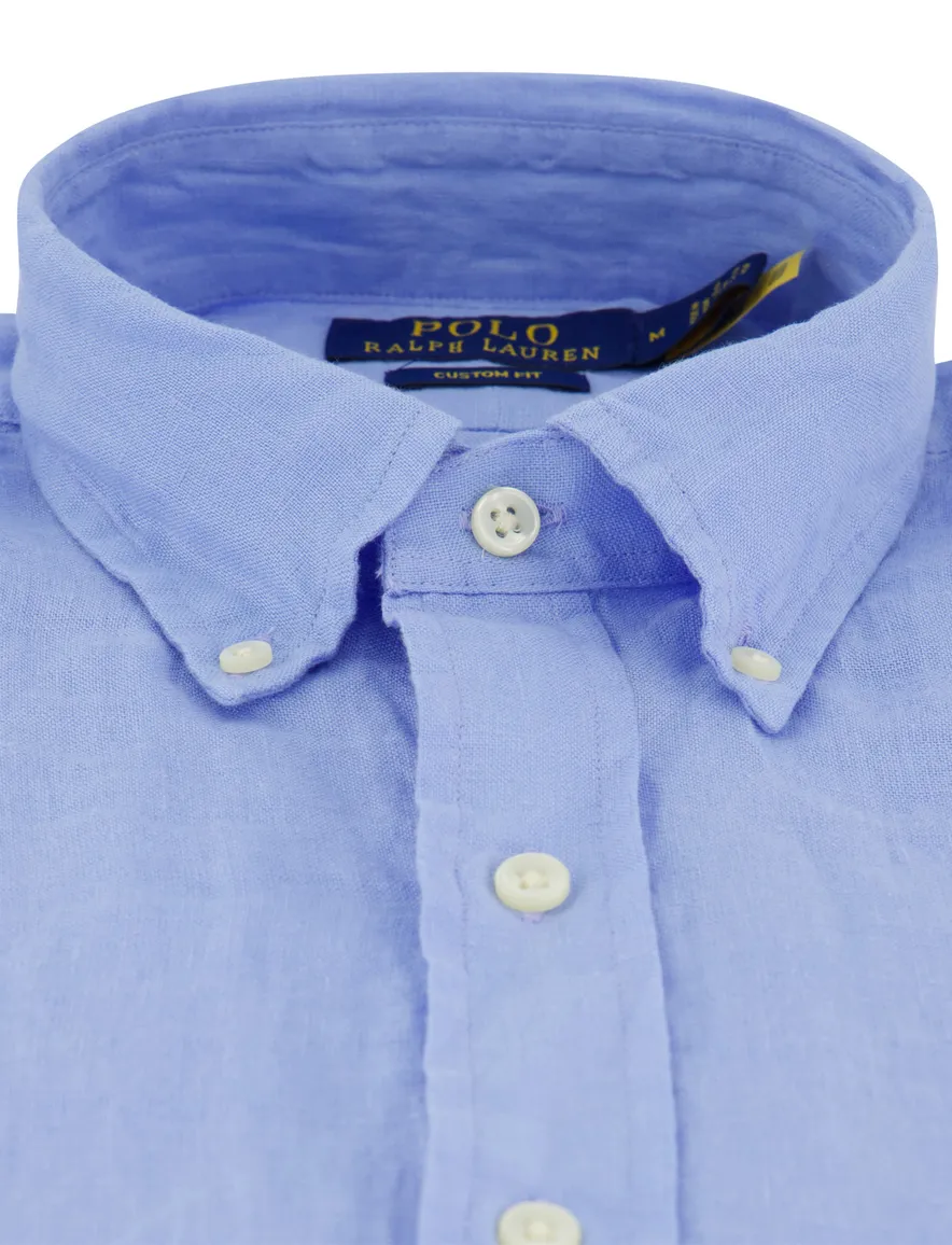 Polo Ralph Lauren overhemd korte mouw lichtblauw