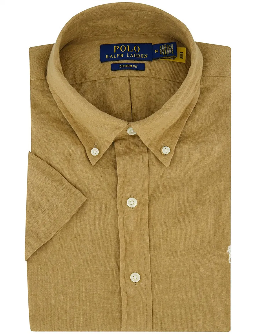 Polo Ralph Lauren overhemd korte mouw bruin