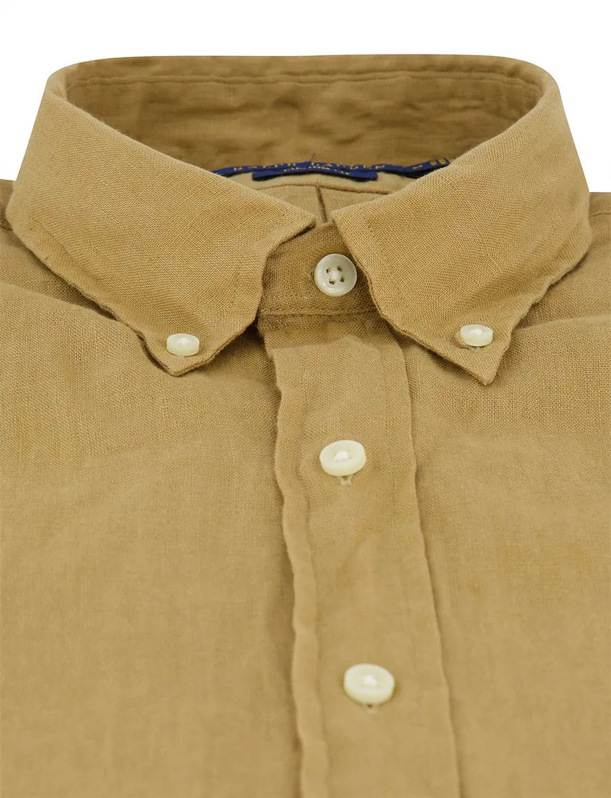 Polo Ralph Lauren overhemd korte mouw bruin