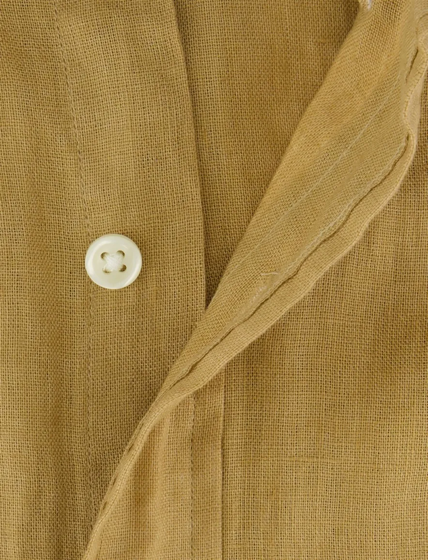Polo Ralph Lauren overhemd bruin korte mouw normale fit