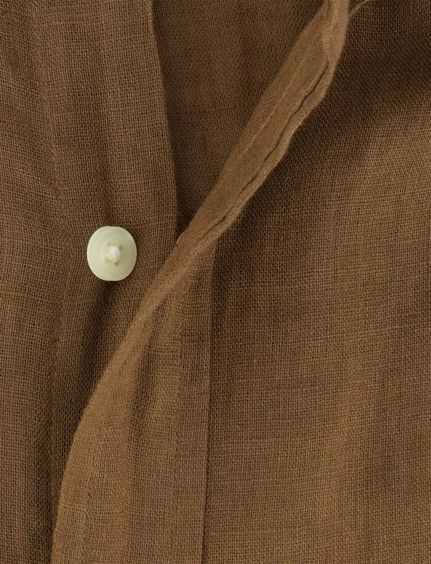 Polo Ralph Lauren overhemd bruin normale fit button down boord