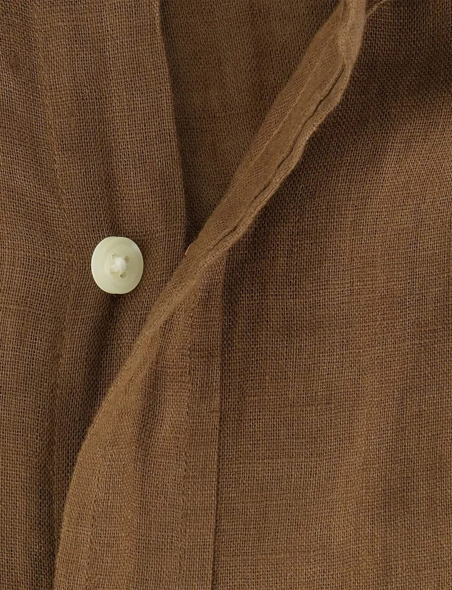 Polo Ralph Lauren overhemd bruin slim fit button down boord
