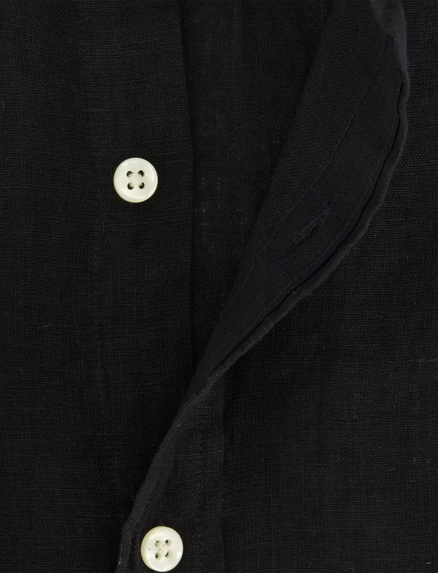 Polo Ralph Lauren Slim fit overhemd zwart linnen