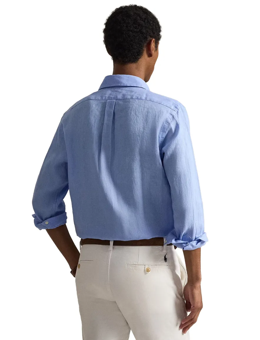 Polo Ralph Lauren overhemd lichtblauw linnen
