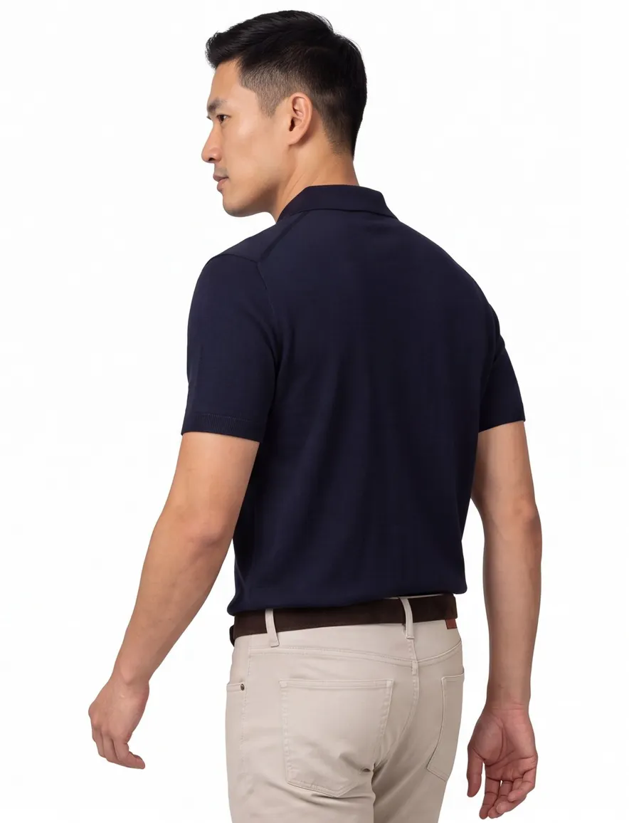 Polo Ralph Lauren polo donkerblauw gebreid
