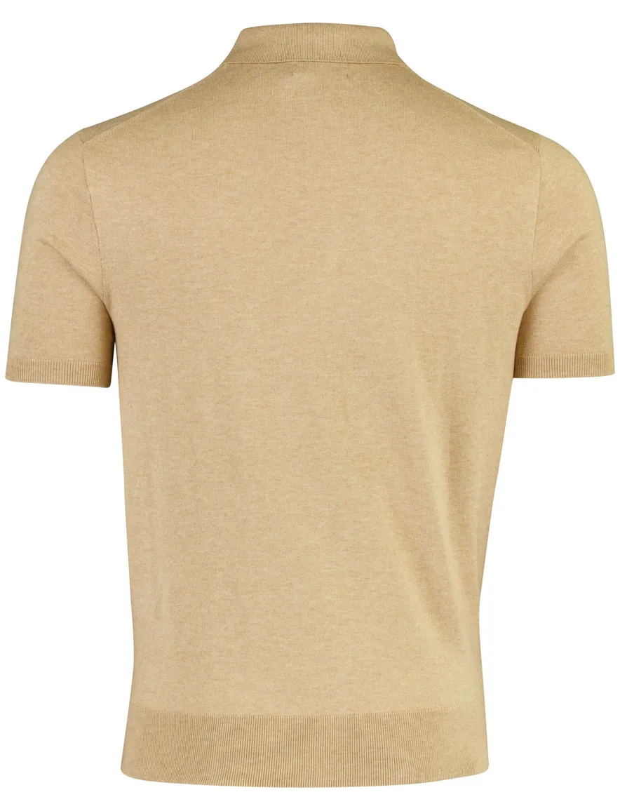 Bruine poloshirt Ralph Lauren normale fit 3 knopen