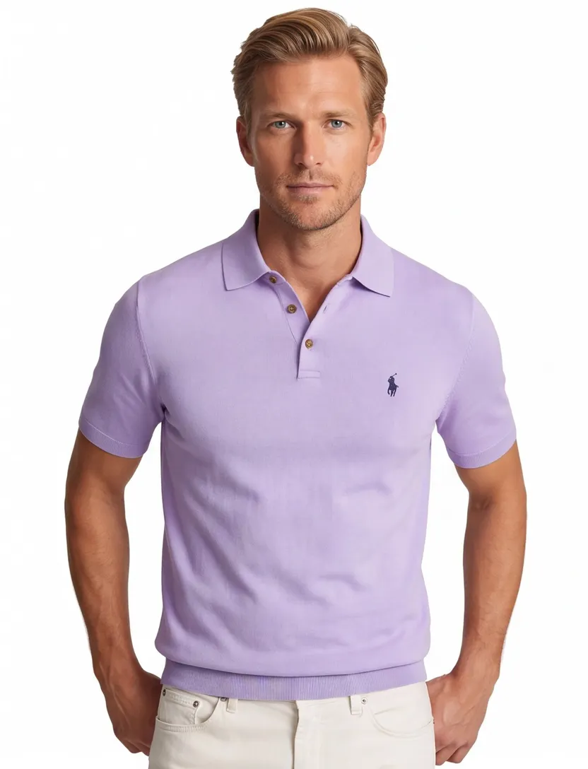 Poloshirt paars Polo Ralph Lauren Classic Fit