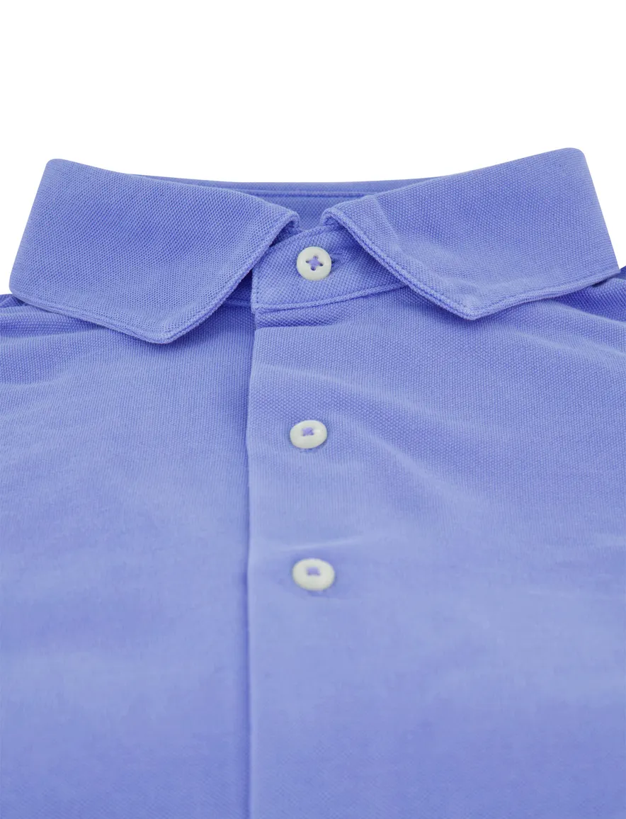 Polo Ralph Lauren overhemd Slim Fit blauw knitted