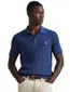 donkerblauw poloshirt Ralph Lauren kabelstructuur