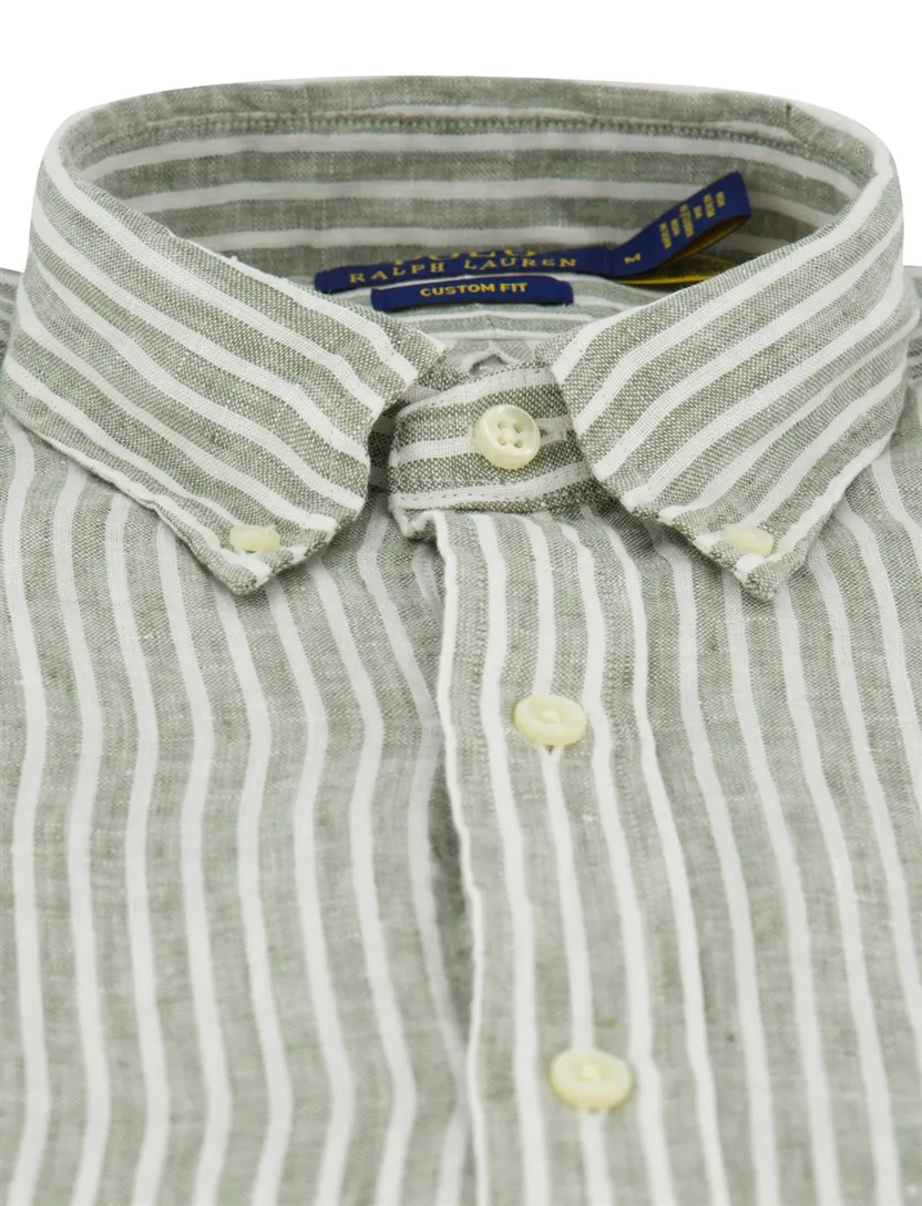 Overhemd Polo Ralph Lauren groen gestreept normale fit