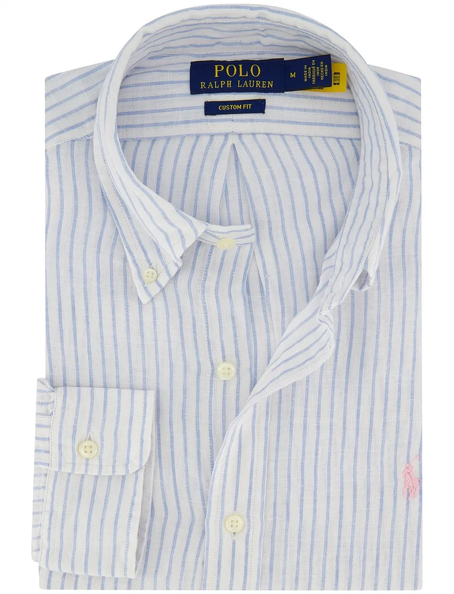 Polo Ralph Lauren overhemd blauw gestreept