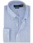 Lichtblauw gestreept overhemd Polo Ralph Lauren custom fit