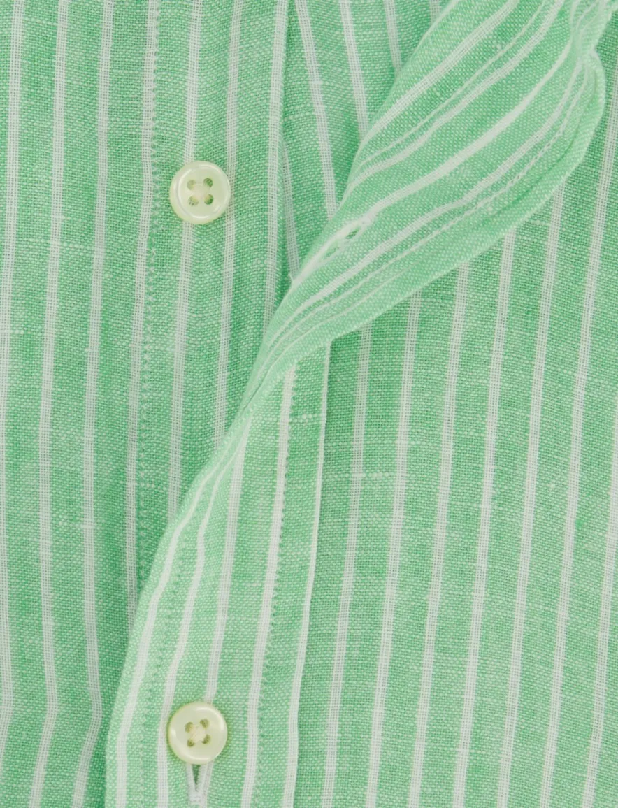 Polo Ralph Lauren Custom Fit overhemd groen wit gestreept