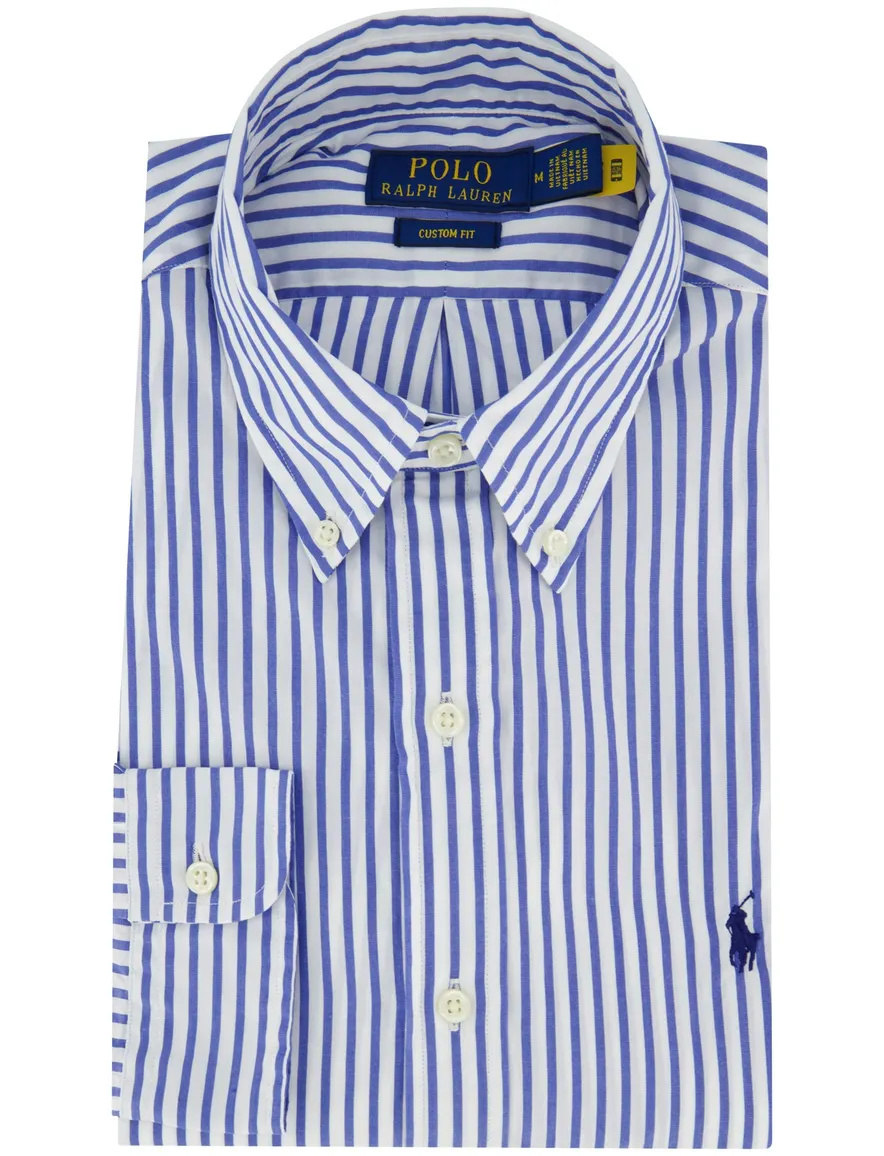 Polo Ralph Lauren overhemd wit blauw gestreept