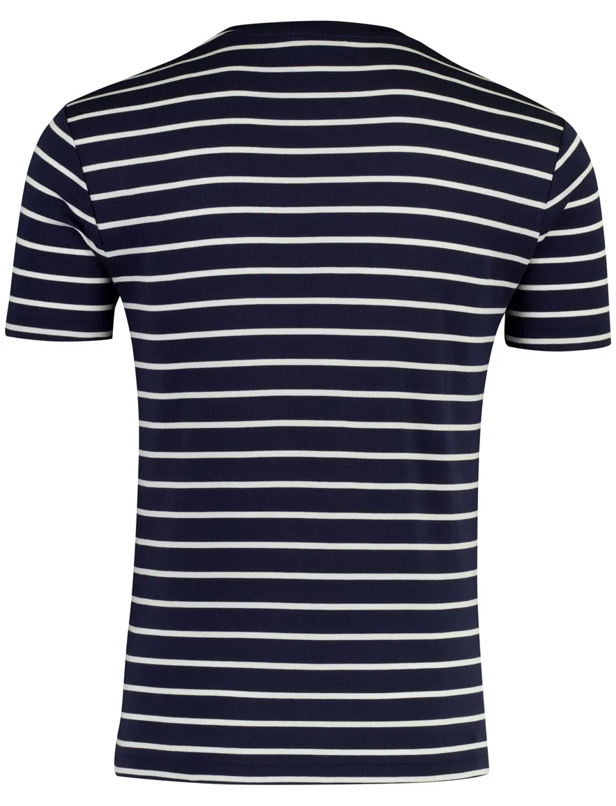 Polo Ralph Lauren Custom Slim Fit t-shirt navy wit gestreept
