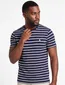 Navy t-shirt Polo Ralph Lauren witte streep Custom Slim Fit