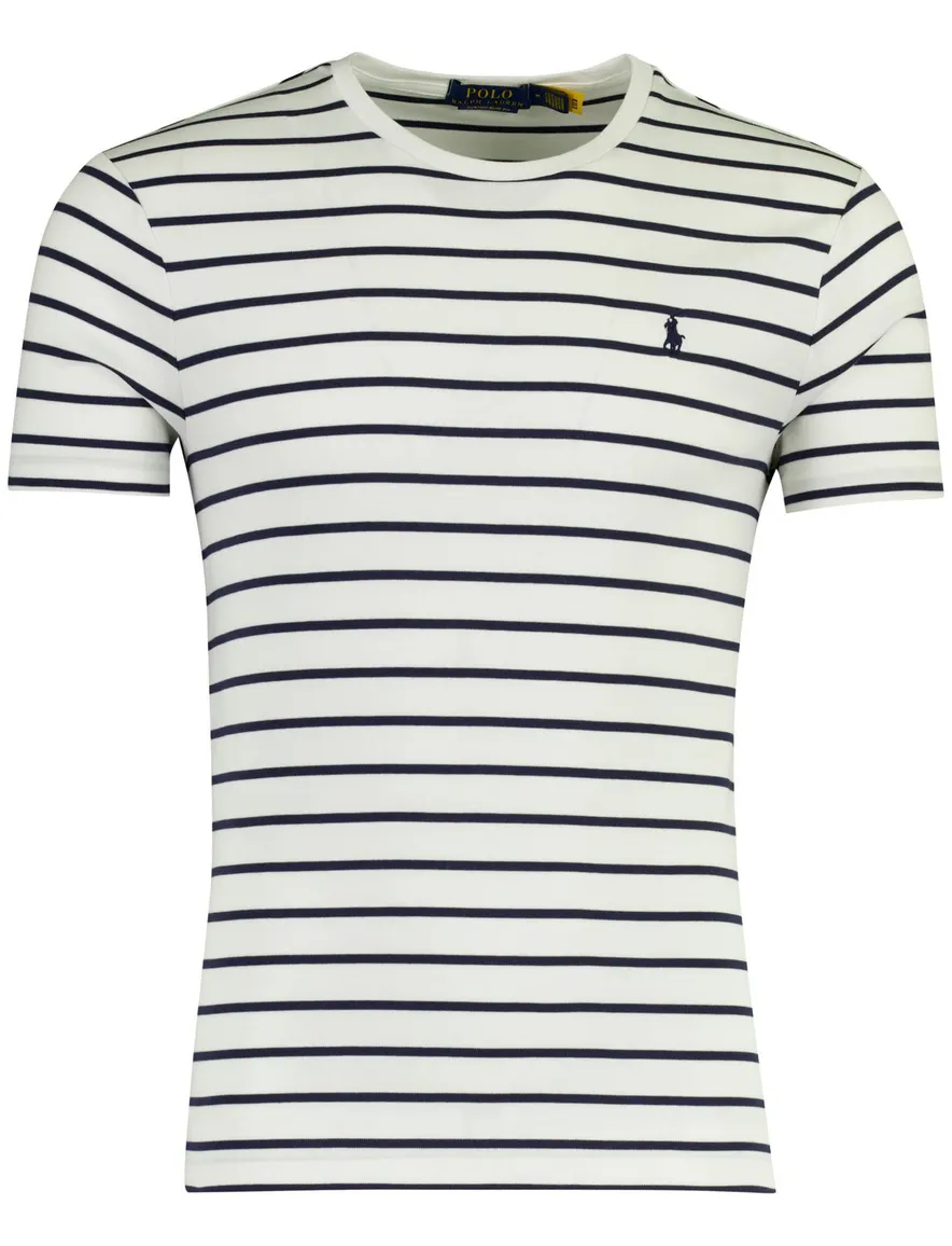 Polo Ralph Lauren T-shirt wit donkerblauwe streep