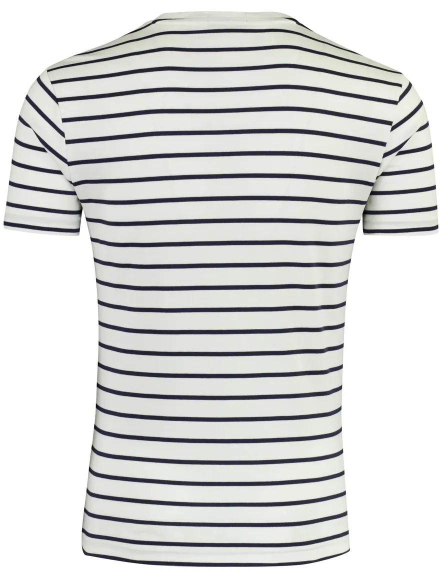 Polo Ralph Lauren Custom Slim Fit t-shirt wit navy gestreept