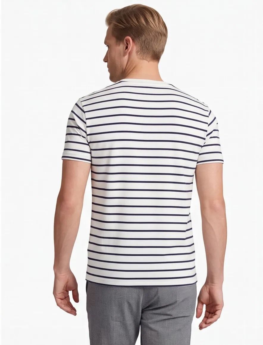 Polo Ralph Lauren T-shirt wit donkerblauwe streep