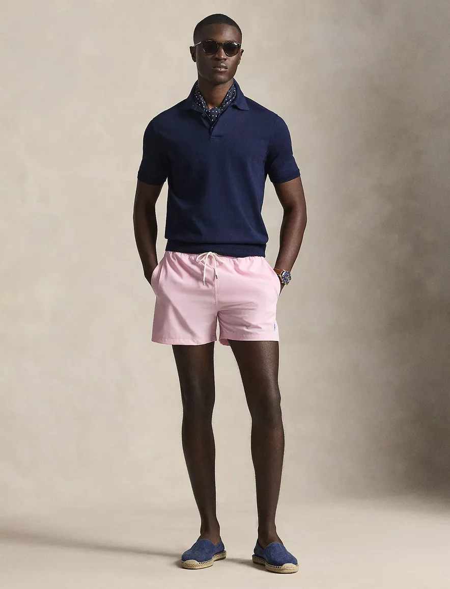 Polo Ralph Lauren roze zwembroek slim fit elastische band