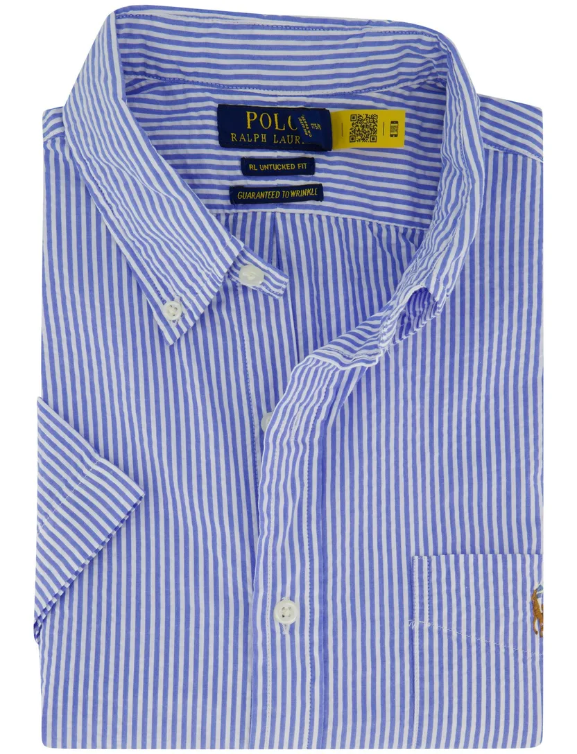 Overhemd Polo Ralph Lauren Slim Fit lichtblauw 100% linnen