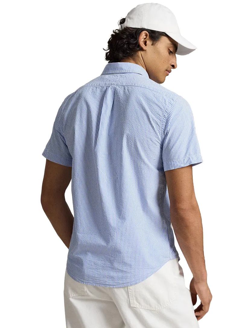 Overhemd Polo Ralph Lauren Slim Fit lichtblauw 100% linnen