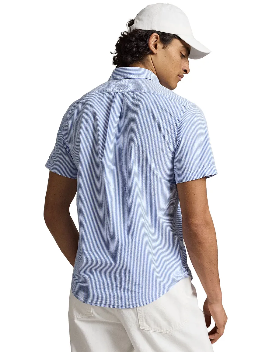 Polo Ralph Lauren overhemd Slim Fit lichtblauw linnen
