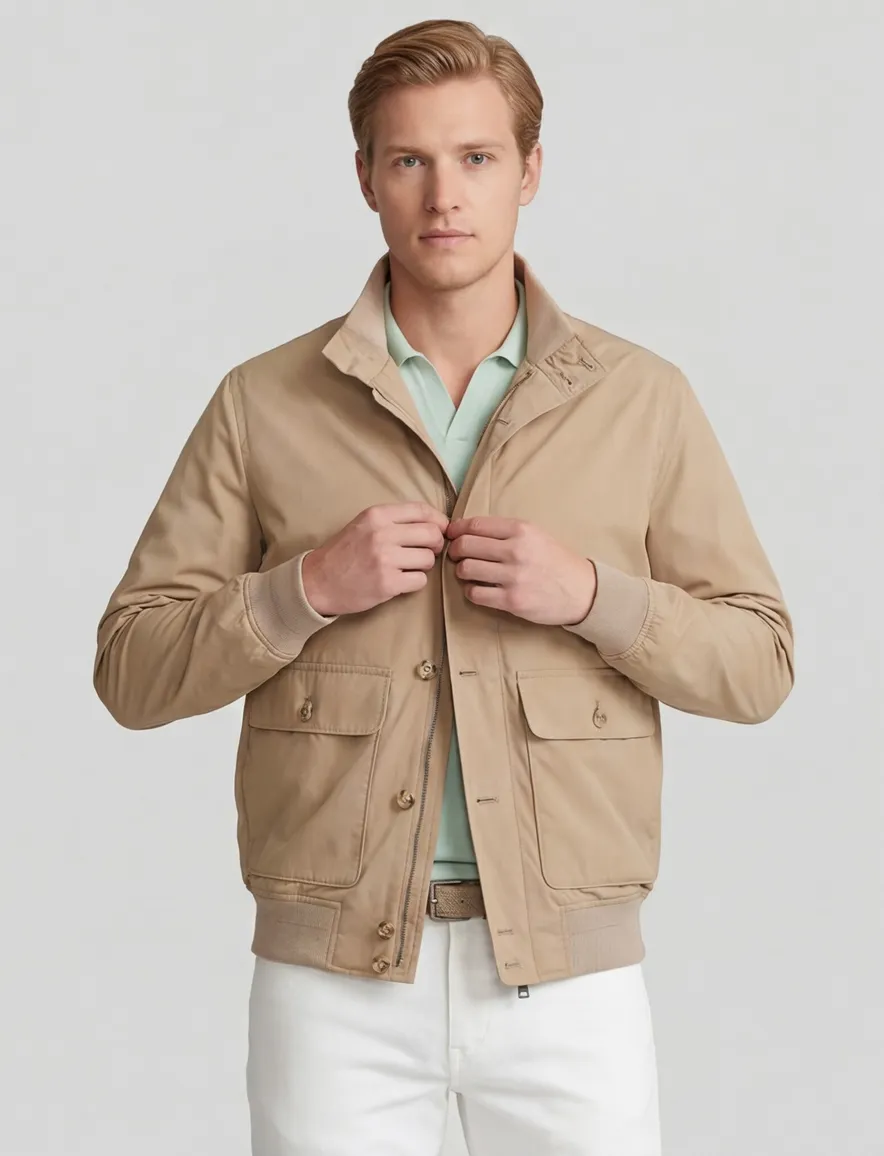 Polo Ralph Lauren jas camel klepzakken