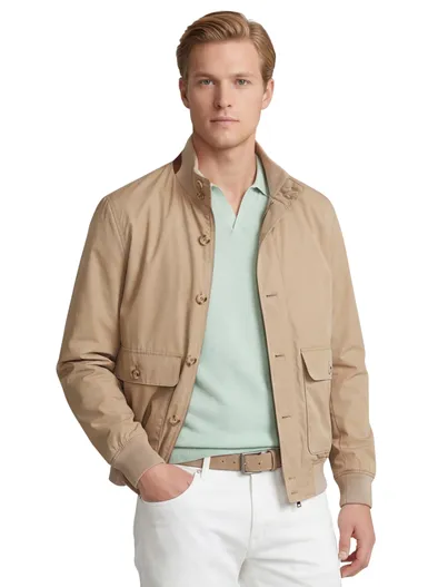 Polo Ralph Lauren Polo Ralph Lauren tussenjas opstaande kraag rits en knopen