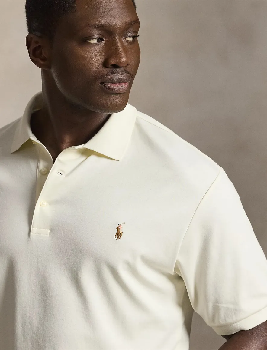 Polo Ralph Lauren polo zacht katoen ecru Big & Tall