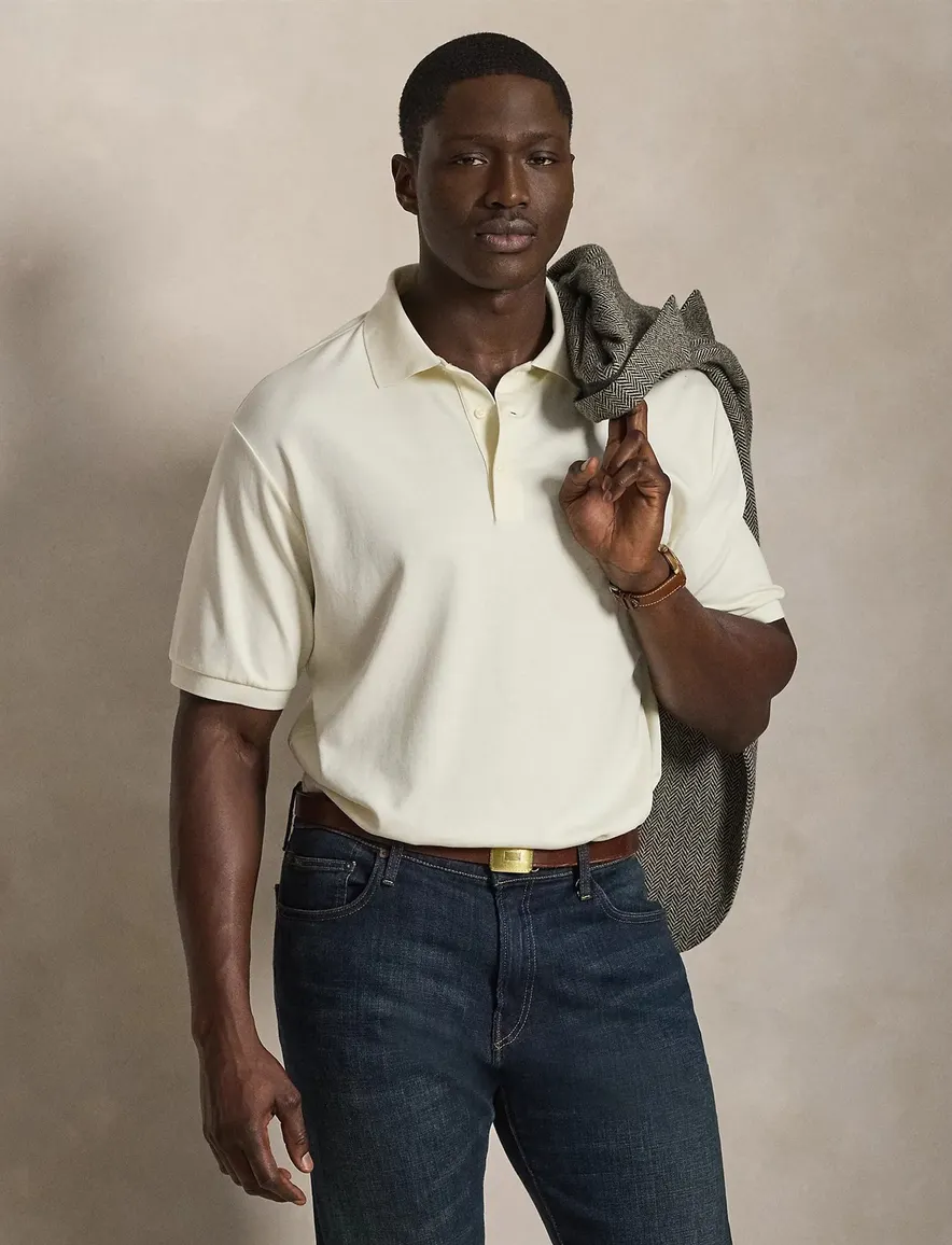 Polo Ralph Lauren polo zacht katoen ecru Big & Tall