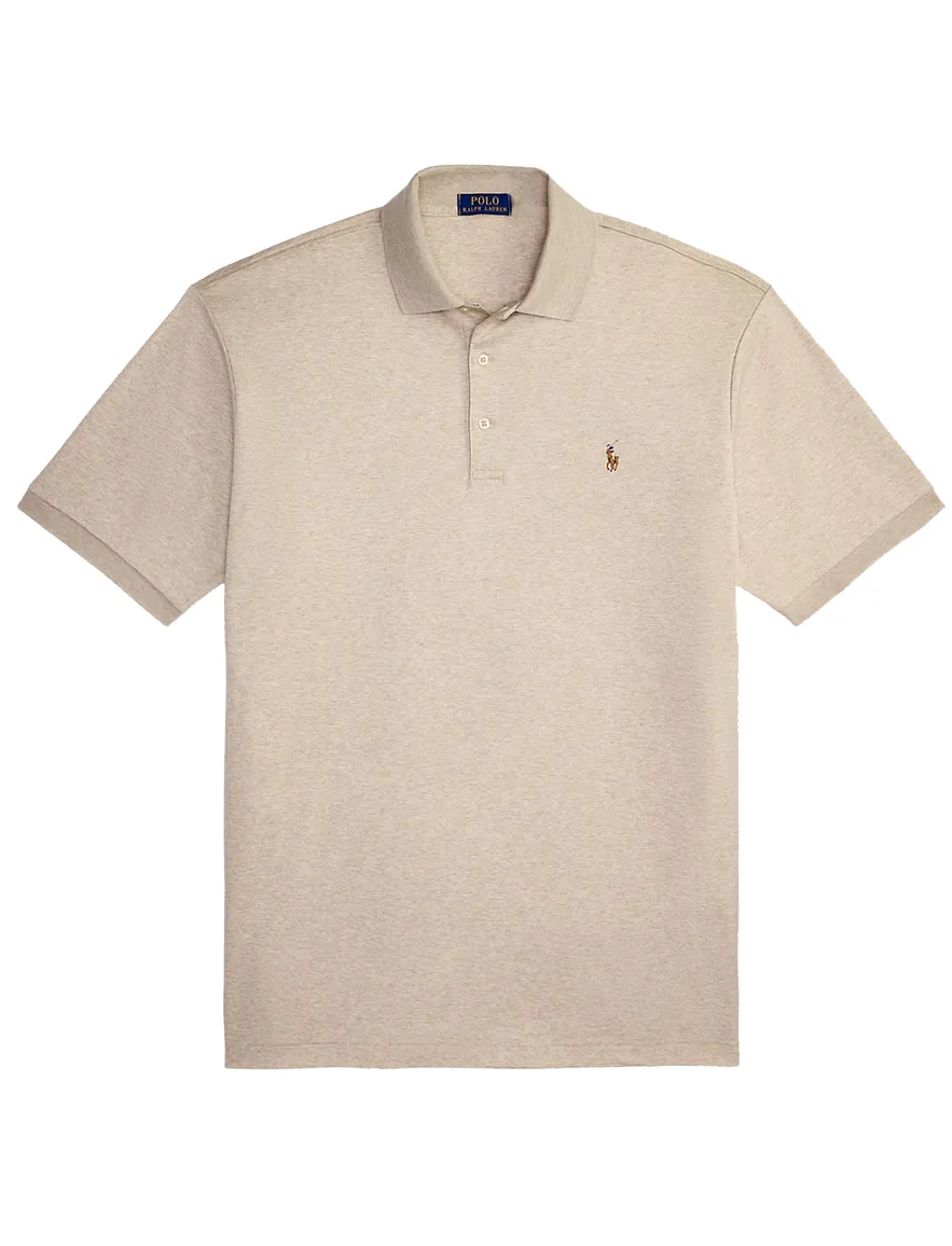 Polo Ralph Lauren poloshirt creme gemeleerd Big & Tall