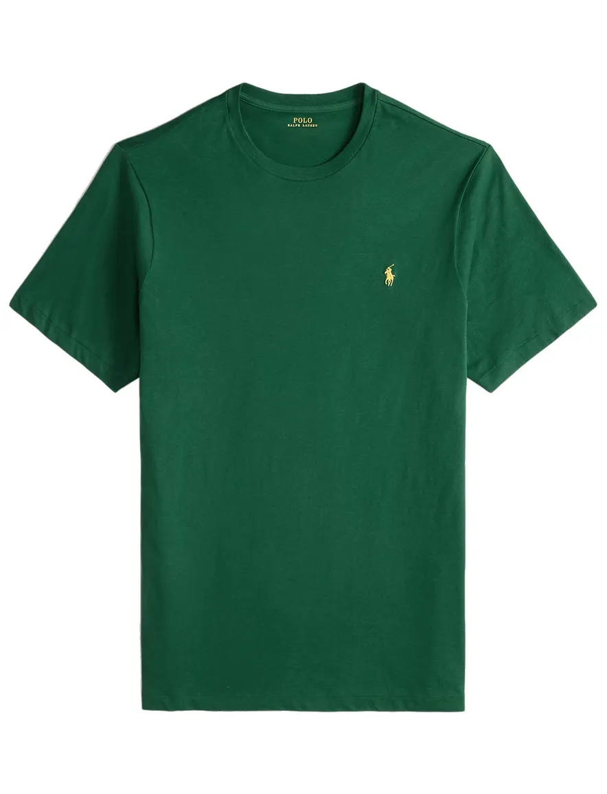 T-shirt groen Polo Ralph Lauren Big & Tall logo geel jersey