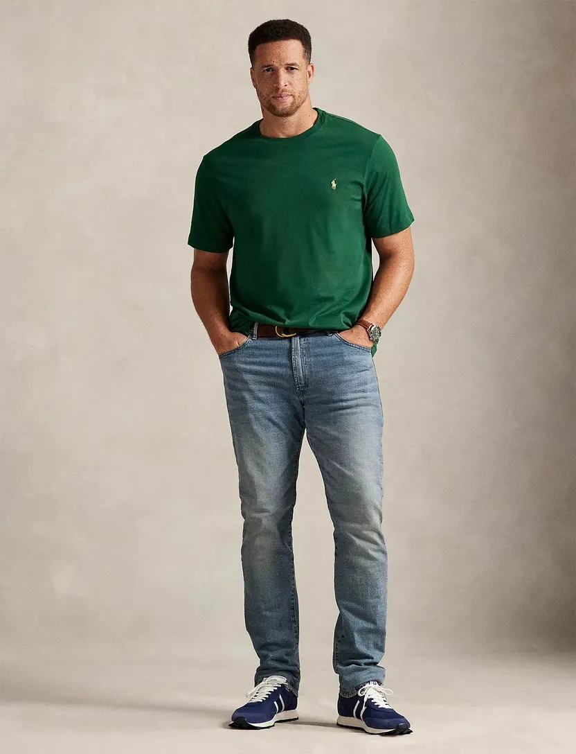 Groen T-shirt Polo Ralph Lauren Big & Tall gele details jersey