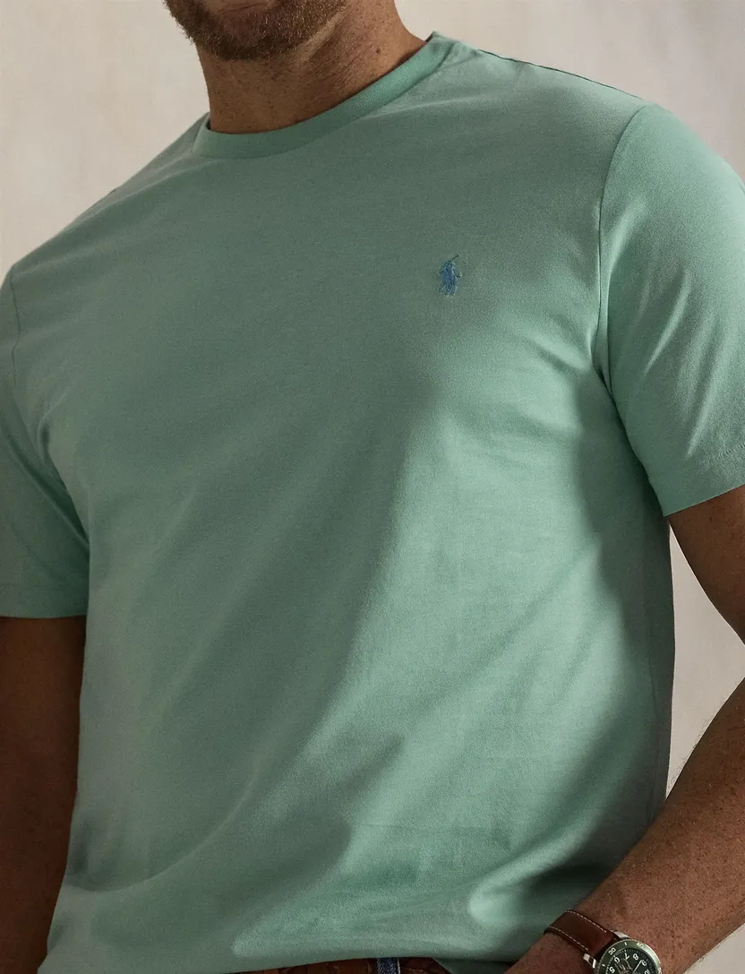 Turquoise wijde fit t-shirt Polo Ralph Lauren jersey Big & Tall