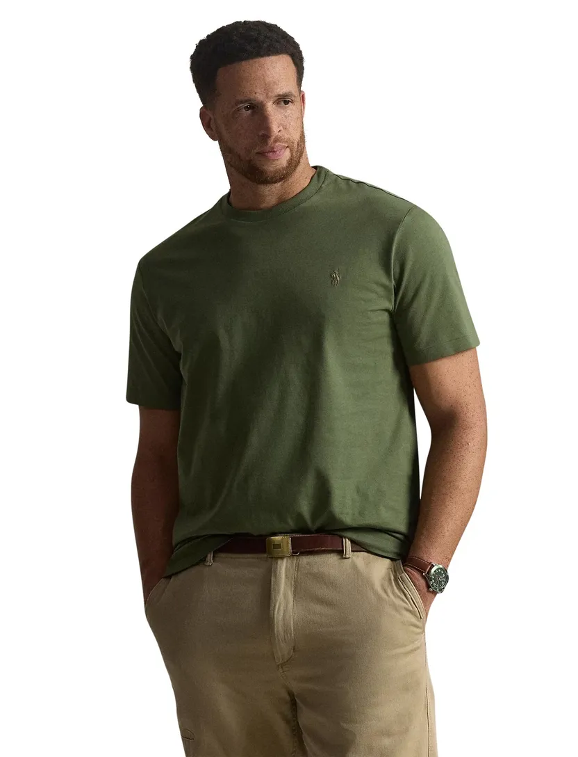 Donkergroen T-shirt Polo Ralph Lauren Big & Tall jersey
