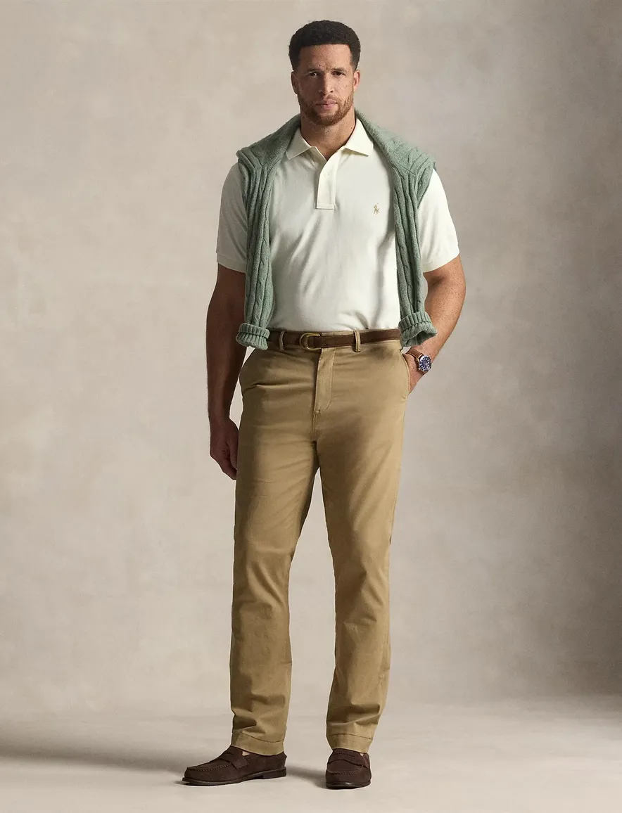 Polo Ralph Lauren polo 2-knoops ecru Big & Tall