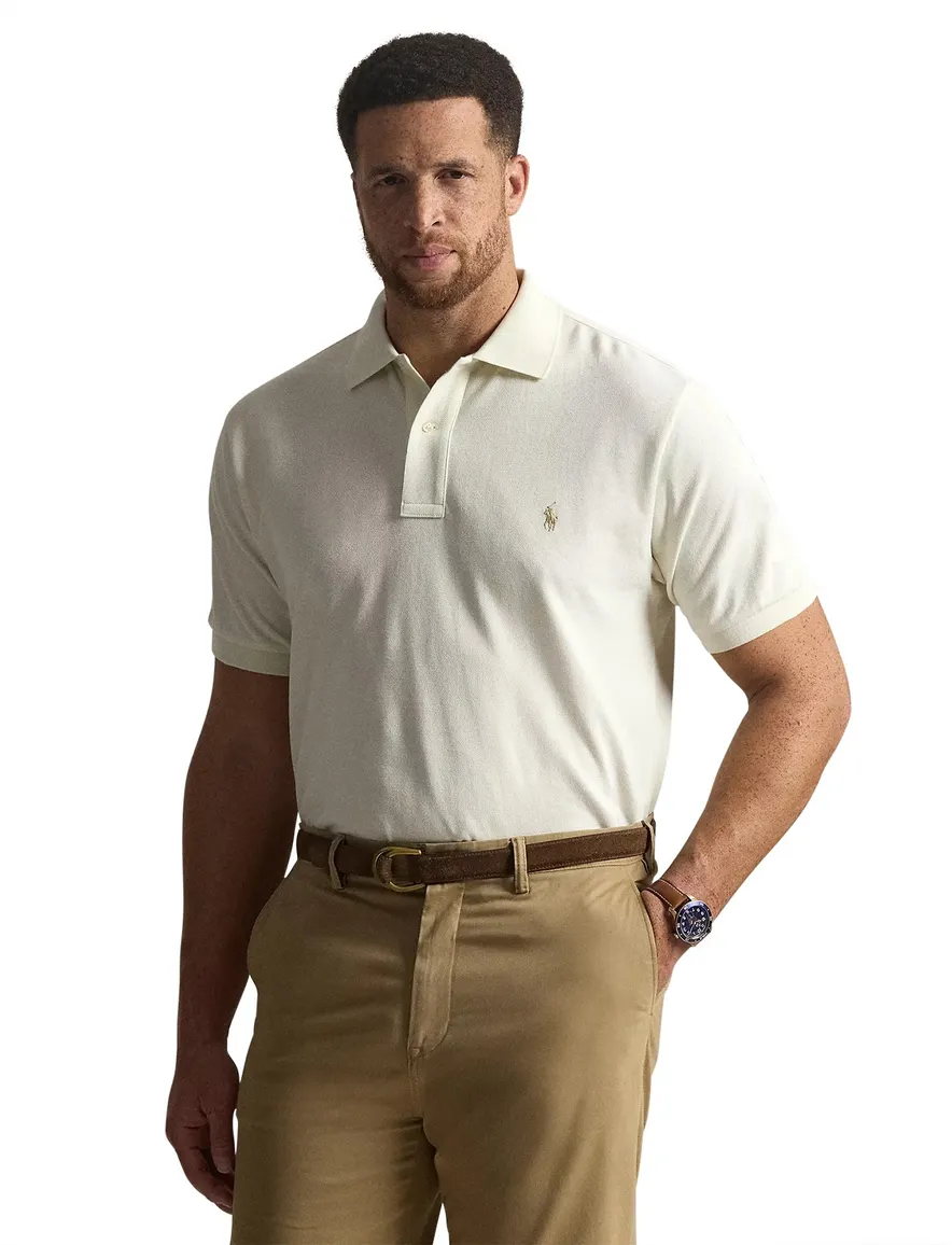 Polo Ralph Lauren polo 2-knoops ecru Big & Tall