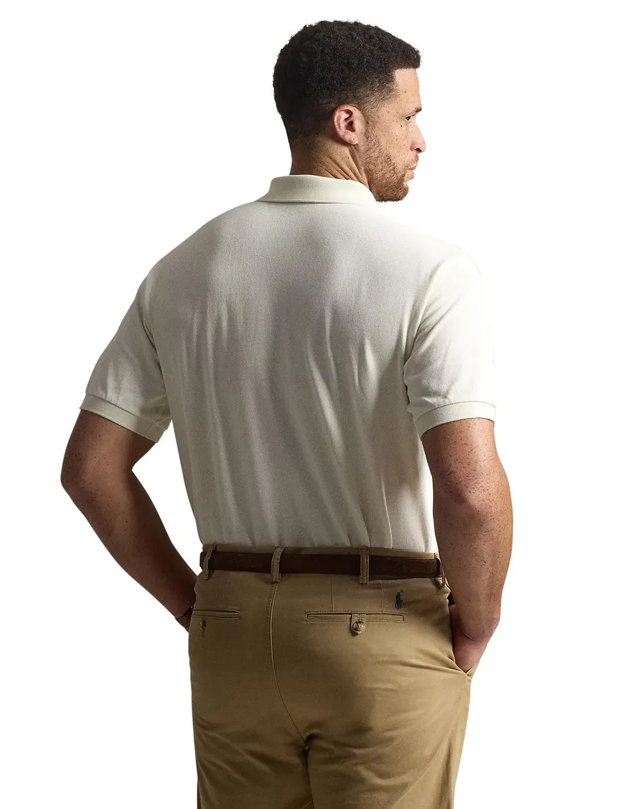 Polo Ralph Lauren polo 2-knoops ecru Big & Tall