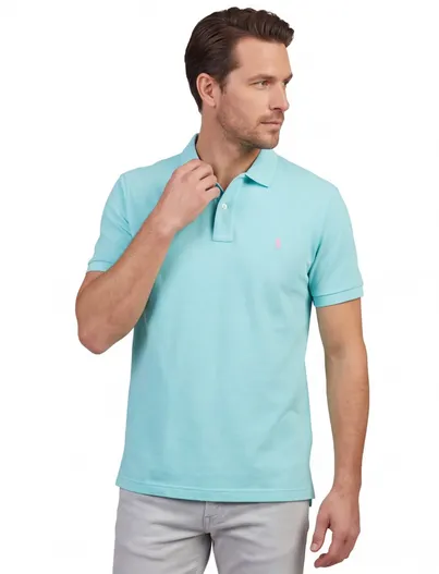 Polo Ralph Lauren Polo Ralph Lauren Big & Tall poloshirt turquoise 2 knoops