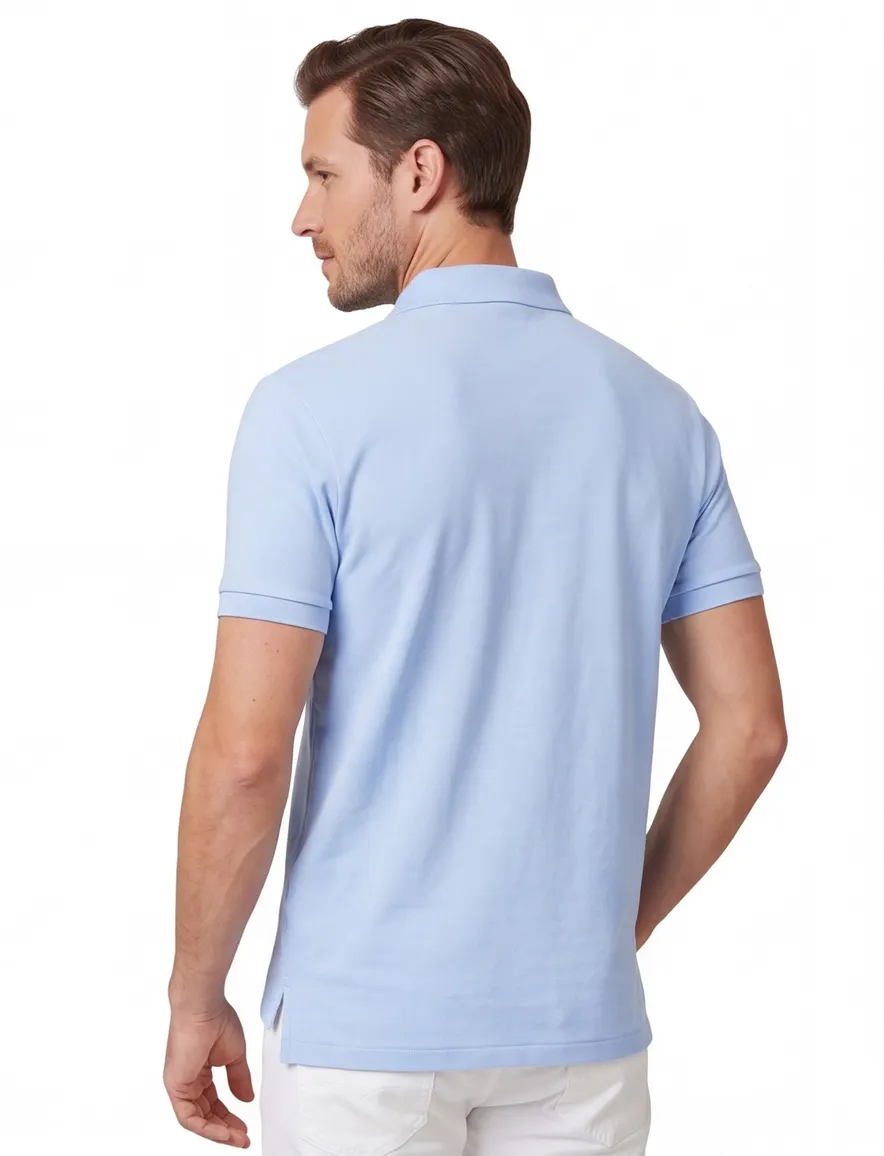 Lichtblauw polo Polo Ralph Lauren Big en Tall korte mouw