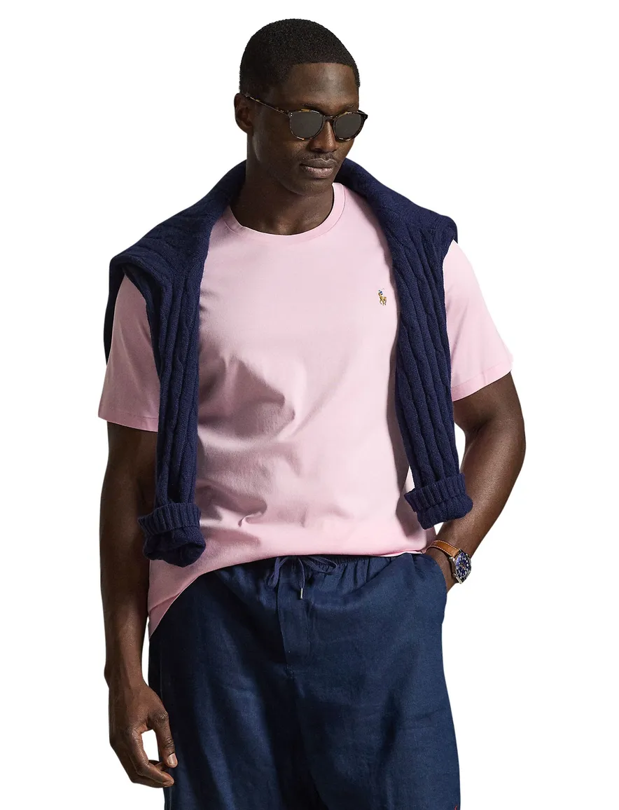 T-shirt ronde hals roze Polo Ralph Lauren Big & Tall